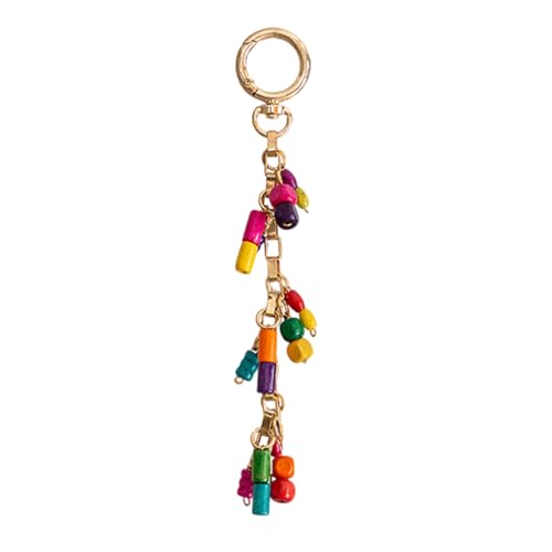 Ldabrye Buntes Perlenschlüsselkettenharz Perlenanhänger Keyring Handgefertigter Schlüsselhalter Mode Accessoires Für Rucksackbalken von Ldabrye