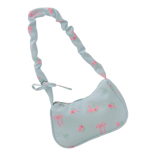 Ldabrye Damen-Unterarmtasche, große Kapazität, Umhängetasche, modisch, Pendeln, Blumendruck, Handtasche, plissiert, Achselhöhle, große Kapazität, Schulter für Damen, einfache Achsel-Handtasche Ldabrye Damen-Unterarmtasche, große Kapazität, Umhängetasche, modisch, Pendeln, Blumendruck, Handtasche, plissiert, Achselhöhle, große Kapazität, Schulter für Damen, einfache Achsel-Handtasche von Ldabrye