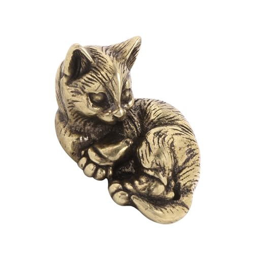 Ldabrye Dekorative Tierfigur Tees Haustier Miniatur Katzen Skulptur für Auto Innen und Schreibtisch Dekoration Desktop Ornament von Ldabrye