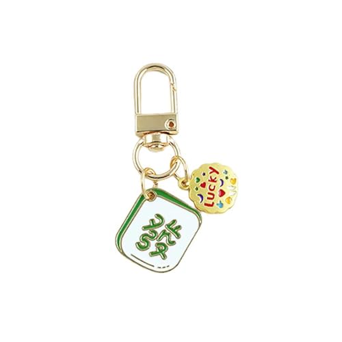 Ldabrye Einzigartiger Mahjong- und Geldbeutelanhänger, modischer Schlüsselanhänger für Schlüssel oder Taschen mit exquisiter Handwerkskunst von Ldabrye