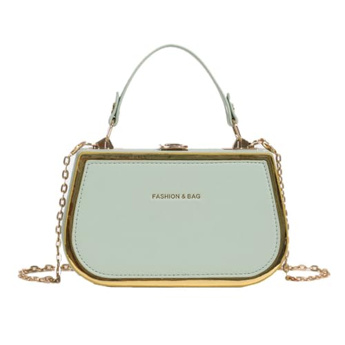 Ldabrye Frauen Umhängetasche Kette Handtasche PU Leder Messengers Kleine Schachtel Süßigkeiten Farbe Crossbody Damen Pendeln Frauen Schulter PU Leder Crossbody Color Color Messenger Für Arbeit von Ldabrye