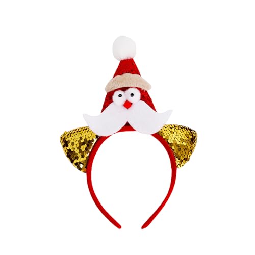 Ldabrye Glitzerndes Weihnachts-Stirnband, Festival, Urlaub, Haarreif, Party-Requisiten, Kopfbedeckung, Rentier, Stirnband, Party, Versammlung, Haarband von Ldabrye