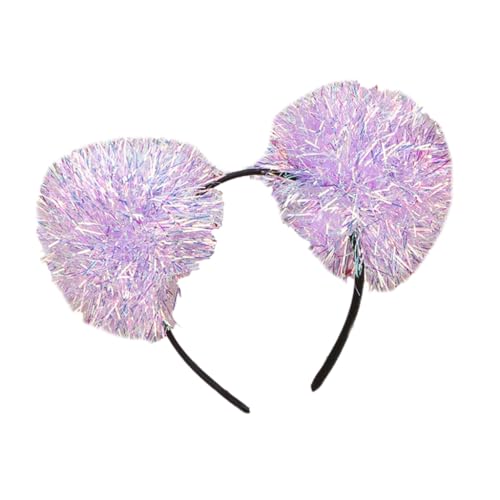 Ldabrye Haarband mit Glitzer, flauschig, Ballform, Stirnband für Teenager, Festival, Party, Aufführungen, Haarband, Haarschmuck für Damen und Mädchen von Ldabrye