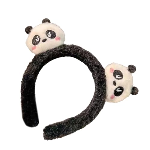 Ldabrye Haarband mit niedlichem Panda-Plüsch, weiches Stirnband für Damen und Mädchen, Gesichtsreinigung, Accessoire, Haarband, Haarschmuck für Frauen und Mädchen von Ldabrye