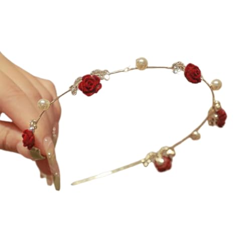 Ldabrye Haarreif, beflockte Rosenform, glänzendes Stirnband, romantische Haarspange für Damen, Haarschmuck für Damen und Mädchen Ldabrye Haarreif, beflockte Rosenform, glänzendes Stirnband, romantische Haarspange für Damen, Haarschmuck für Damen und Mädchen von Ldabrye