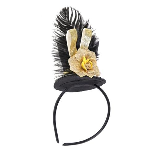 Ldabrye Haarreif Vintage Zylinderhut Pillbox Hut Teehut Fascinators Exquisite Rose für Bühne Haarband Haarschmuck für Frauen Mädchen von Ldabrye