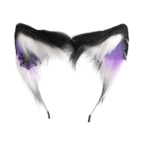 Ldabrye Haarreif mit Katzenohren, Halloween-Stirnband für Damen und Mädchen, tägliches Tragen, Halloween-Party, Kostüm, Cosplay, Haarschmuck, Haarschmuck für Damen und Mädchen von Ldabrye