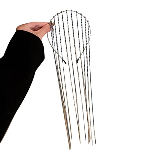 Ldabrye Haarreif mit Strasssteinen, Kristall-Haarband, Kristall-Haarkette, Strass-Haarband, Haarschmuck für Damen und Mädchen von Ldabrye