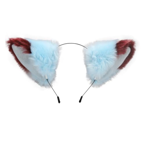Ldabrye Haarreif mit süßem Cosplay, Anime-Charakter, Katzenohren, Ostern, Cosplay, Plüsch-Haarband, Haarschmuck für Frauen und Mädchen von Ldabrye
