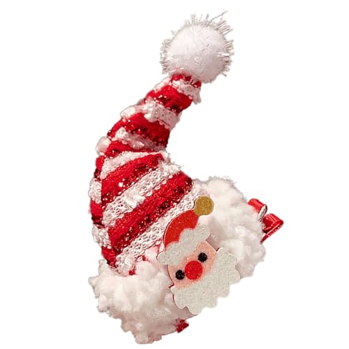 Ldabrye Haarspange mit Weihnachtsmannmützen, Festival-Haar-Accessoire, für Damen und Kinder, Party-Haarspange von Ldabrye