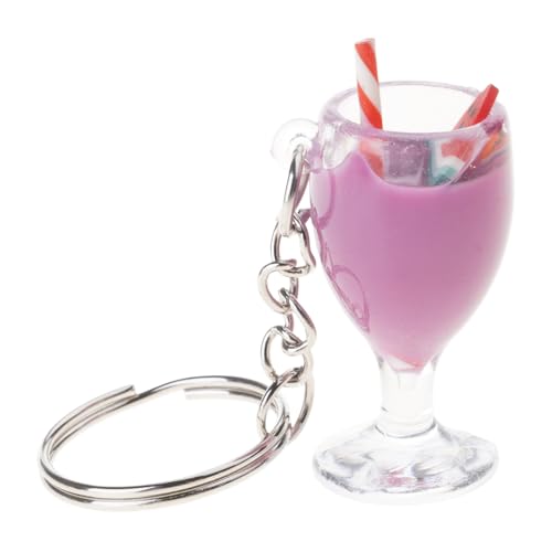 Ldabrye Harzsimulations Cup Phone Schmuckinnen Weibliche Niedliche Shells Anhänger Zubehör Paket Dekoration Schlüsselbund Harz Simulationssaft Tasse Schmuckstück von Ldabrye