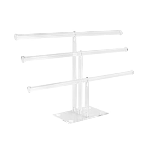 Ldabrye Hohe Transparenz Acrylhaar Cliphalter Klares Haar Krawatten Accessoires Für Frauen Und Mädchen Schmuck Display Rack von Ldabrye