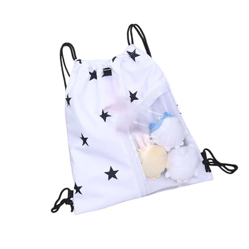 Ldabrye ITABAG Draw String Rucksacks Pin Display Mit Einsatzschule Anime Cosplay Clear Daypack Reisetasche Pin Display Rucksäcke Mit Einsätzen von Ldabrye