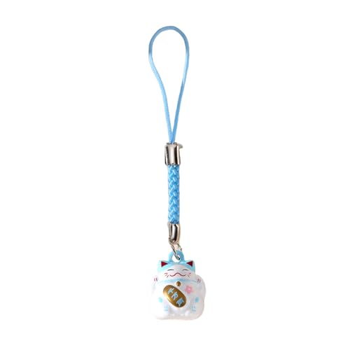 Ldabrye Lebendiges Glück Katzen Mobiles Zubehör Empfindlicher Wohlstand Telefon Charme Mit Beruhigenden Glocken Einzigartige Hängende Ornament Lucky Charm von Ldabrye