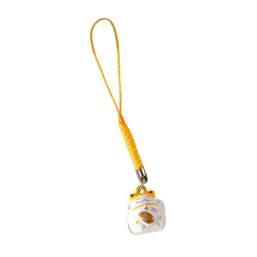Ldabrye Lebendiges Glück Katzen Mobiles Zubehör Empfindlicher Wohlstand Telefon Charme Mit Beruhigenden Glocken Einzigartige Hängende Ornament Lucky Charm von Ldabrye