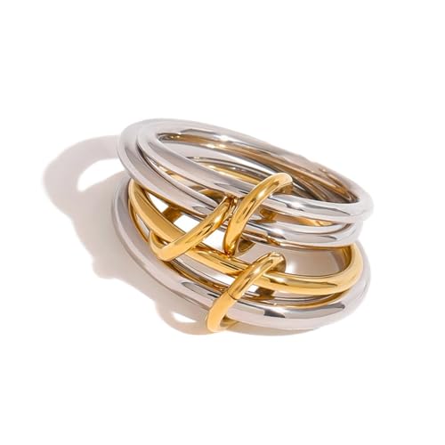 Ldabrye Mehrzweck-Ringe aus Legierung mit elegantem Look, der verschiedene Outfits für verschiedene Veranstaltungen und Versammlungen ergänzt, stapelbare Ringe, Einheitsgröße, Wie beschrieben, Wie von Ldabrye
