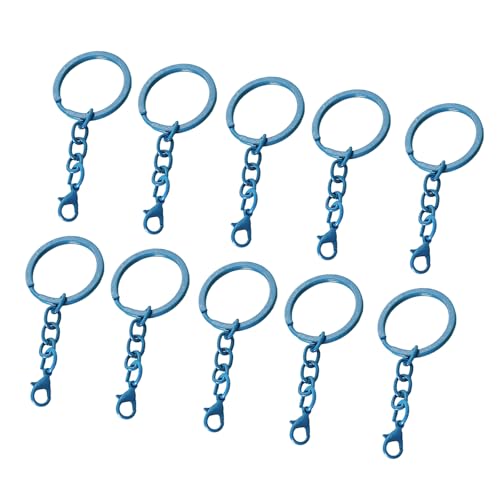 Ldabrye Metall-Schlüsselanhänger mit Ketten, verschiedene Farben, Schlüsselanhänger, Zubehör, modische Schlüsselhalter für den täglichen Gebrauch, 10 Stück Ldabrye Metall-Schlüsselanhänger mit Ketten, verschiedene Farben, Schlüsselanhänger, Zubehör, modische Schlüsselhalter für den täglichen Gebrauch, 10 Stück von Ldabrye