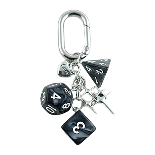 Ldabrye Miniatur Kleine Dices Stylische Keyrings Rostel Pendnat Portable Geschenke Accessoire Für Sportliebhaber Täglich von Ldabrye