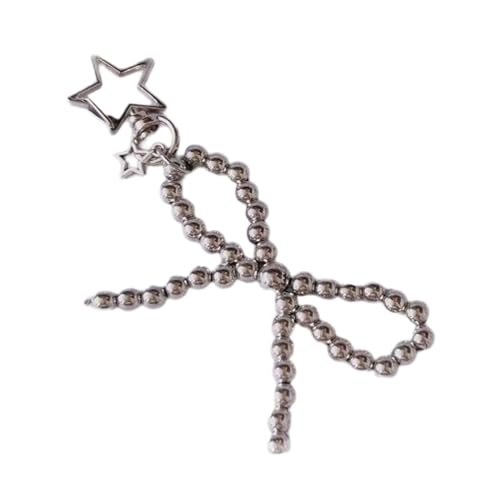 Ldabrye Mode Perlen Bowknot Telefon Anhänger Stylish Bowknot Anhänger Keyring Schöne Phonechain Schlüsselkette Dekoration Schmuck Personalisierte Telefondekoration von Ldabrye