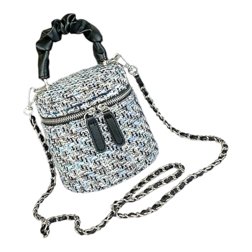 Ldabrye Modische Umhängetasche für Damen, Tragegriff oben, kleine Umhängetasche, trendige Umhängetasche, Eimertasche, Umhängetasche, Schwarz , One Size von Ldabrye