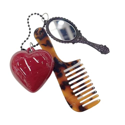 Ldabrye Modischer Schlüsselanhänger, multifunktionaler Kamm-Herz-Anhänger, Schlüsselanhänger für stilvolle Haarpflege, kreative Schlüsselringe, Taschenanhänger Ldabrye Modischer Schlüsselanhänger, multifunktionaler Kamm-Herz-Anhänger, Schlüsselanhänger für stilvolle Haarpflege, kreative Schlüsselringe, Taschenanhänger von Ldabrye