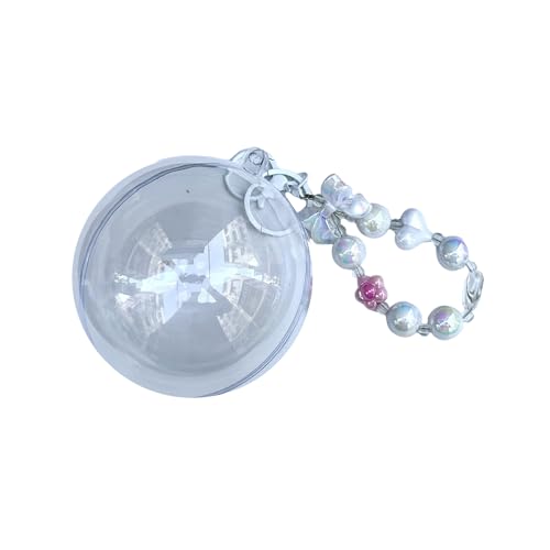 Ldabrye Modischer runder Acryl-Schlüsselanhänger, 10 cm, leicht zu reinigen, multifunktional, zum Aufhängen, geeignet für den täglichen Gebrauch von Ldabrye