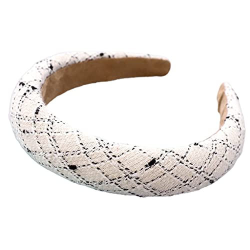 Ldabrye Modisches, klassisches schwarz-weißes kariertes Anti-Rutsch-Haarband für Mädchen und Frauen, Haarschmuck für Damen und Mädchen von Ldabrye