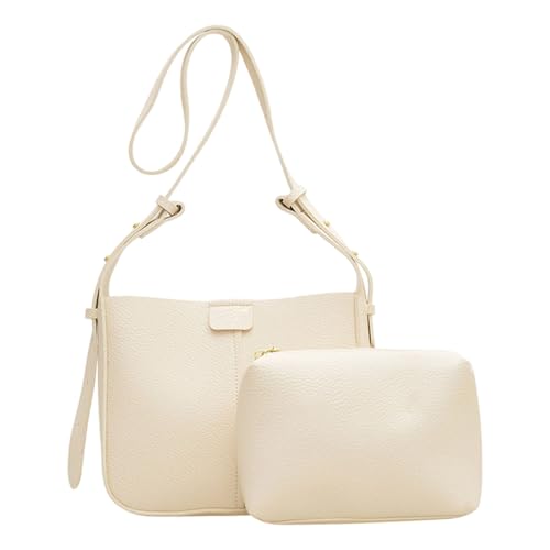 Ldabrye PU Leder Umhängetasche Für Frauen Trendy Eimer Crossbody Einfaches Pendeln Mit Großer Kapazitätsboten Frauen Crossbody Große Kapazität Schulter PU Leder Messenger von Ldabrye