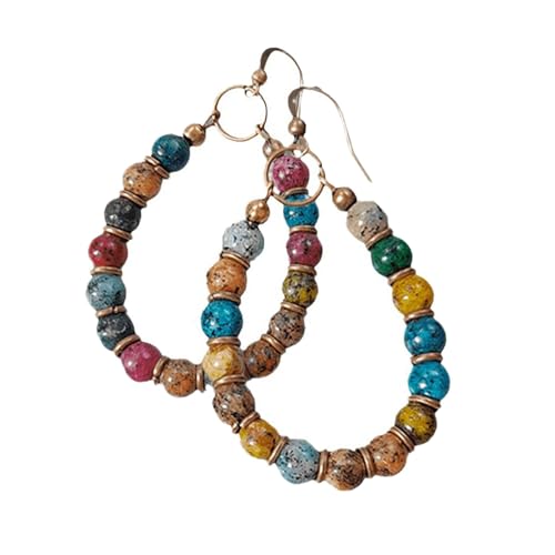 Ldabrye Robum Und Stilvolle Natursteinohrringe Mit Perlenhubpendellohr Schmuck Um Jedem Outfit Charme Zu Verleihen von Ldabrye