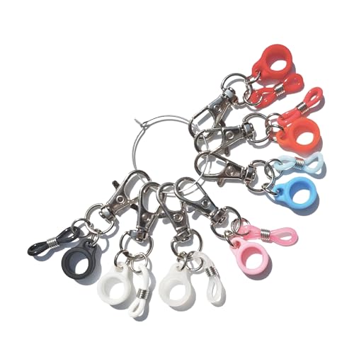 Ldabrye Set Von 7 Multi Color Lanyard Stifthaltern Silikonstiftclip Mit Hummerverschluss Abzeichen Rollen Clips Für Den Täglichen Gebrauch von Ldabrye