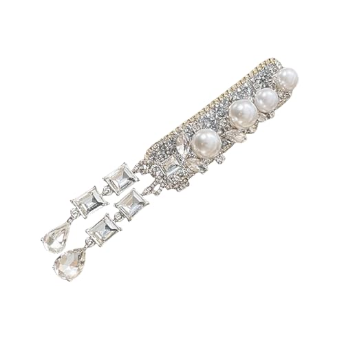 Ldabrye Silber Strasssteine ​​Blumenhaarclip Mit Quasten Detail Schmuckzubehör Für Hochzeitsornament Und Festliche Anlässe von Ldabrye