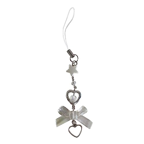 Ldabrye Sprudeln Stern Telefonkette Schmetterling Knotenbogen Charme Schlüsselbund Randlanyard Acrylschlüsselring Schmuck Acryl Stilvoll von Ldabrye