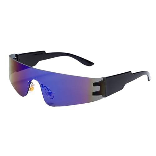 Ldabrye Stilvolle, coole Punk-Stile, zum Umwickeln und Umwickeln von Sonnenblenden, Sonnenbrille, für Outdoor-Sportbegeisterte, mit Linse, Mountainbike-Sonnenbrille, blau Ldabrye Stilvolle, coole Punk-Stile, zum Umwickeln und Umwickeln von Sonnenblenden, Sonnenbrille, für Outdoor-Sportbegeisterte, mit Linse, Mountainbike-Sonnenbrille, blau von Ldabrye