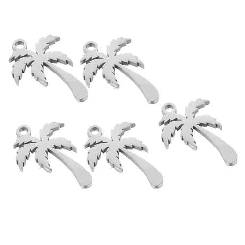 Ldabrye Stilvolle Kokosnussbaum-Schmuck-Charm-Dekoration für Bastelbedarf und personalisiertes Zubehör, 5 Stück von Ldabrye