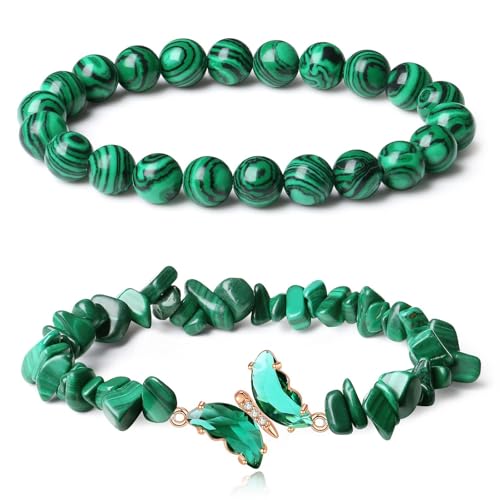 Ldabrye Stilvolle Kristallperlen für Frauen mit natürlichen Edelsteinen und Schmetterlings-Akzent, kreatives Armband für Frauen, Einheitsgröße, Wie beschrieben von Ldabrye