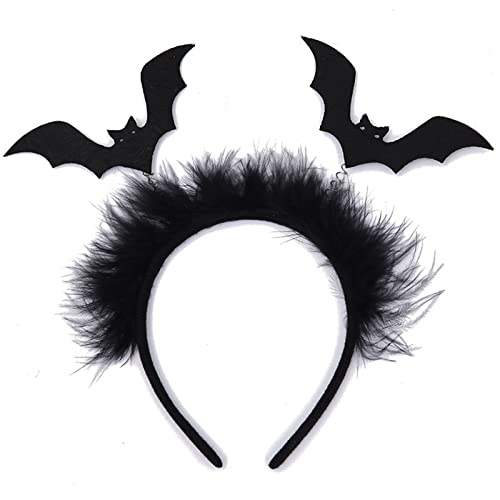 Ldabrye Stirnbänder Mode Schwarz Stirnband mit Fledermaus Dekor Fledermaus Haarreifen Haarband für Cosplay Party Halloween Haarband Party Stirnbänder Festliche Dekoration Kopfschmuck Kostüm Dress Up von Ldabrye
