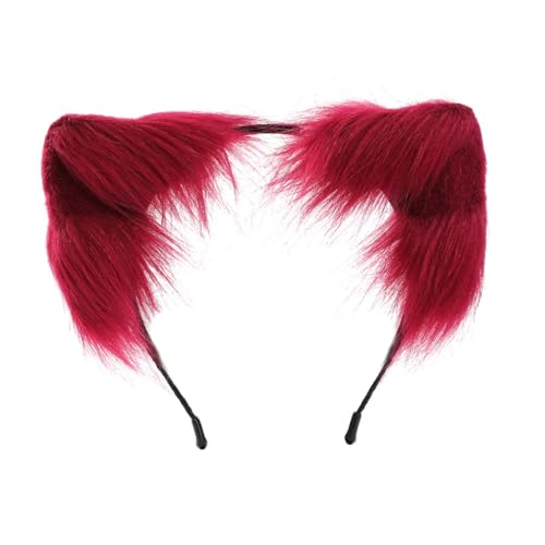 Ldabrye Stirnband Anime Cosplay Requisiten Biest Katze Haar Hoop Pelzhaar Styling für Halloween Stirnband Pelziges Kätzchen Tier Karneval Haarband Haarschmuck für Frauen Mädchen von Ldabrye
