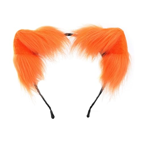 Ldabrye Stirnband Anime Cosplay Requisiten Biest Katze Haar Hoop Pelzhaar Styling für Halloween Stirnband Pelziges Kätzchen Tier Karneval Haarband Haarschmuck für Frauen Mädchen von Ldabrye