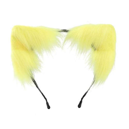 Ldabrye Stirnband Anime Cosplay Requisiten Biest Katze Haar Hoop Pelzhaar Styling für Halloween Stirnband Pelziges Kätzchen Tier Karneval Haarband Haarschmuck für Frauen Mädchen von Ldabrye