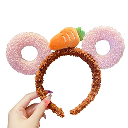 Ldabrye Stirnband Cartoon Niedlich Stirnband Bär Blume Form Haar Hoop Plüsch Kopfschmuck Frauen Haarband Cosplay Party Kostüm Requisiten Unisex Haarband Haarschmuck für Frauen Mädchen von Ldabrye