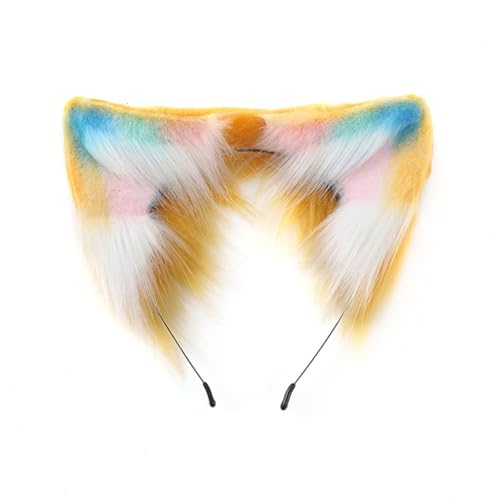 Ldabrye Stirnband Cosplay Anime Charakter Stirnband Katzenohrform Haarreifen Plüsch Kopfschmuck Ostern Party Cosplay Kostüm Requisite Unisex Haarband Haarschmuck für Frauen Mädchen von Ldabrye