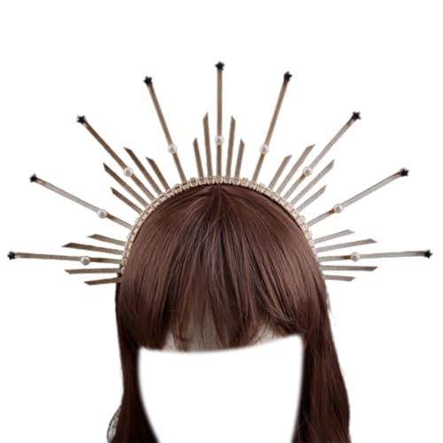 Ldabrye Stirnband Cosplay Engel Sonnenstrahlen Haarreifen Niedlich Weihnachten Halloween Haarhalter Neujahr Party Kostüm Kopfbedeckung für Teenager Haarband Haarschmuck für Frauen Mädchen von Ldabrye