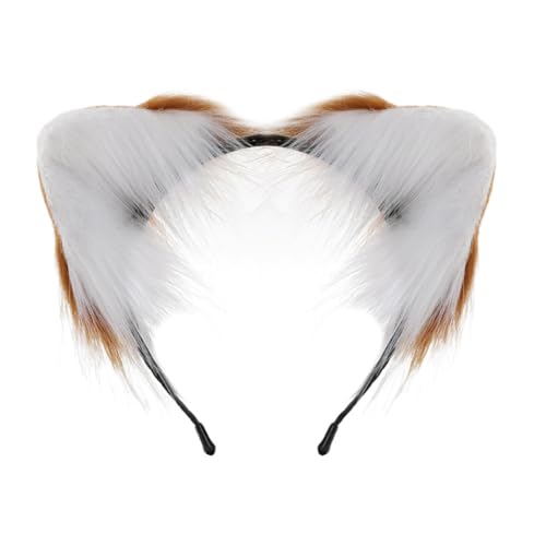 Ldabrye Stirnband Cosplay Füchse Ohr Stirnband Frau Studenten Karneval Anime Charakter Haarband Katzenohren Stirnbänder Plüsch Weihnachten Haarreifen Haarband Haarschmuck für Frauen Mädchen von Ldabrye