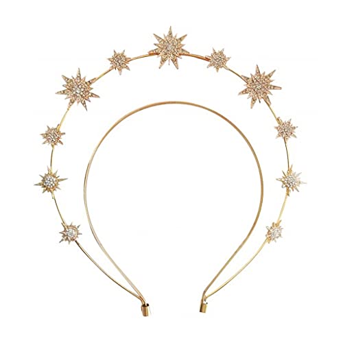 Ldabrye Stirnband Cosplay Heiliges Stirnband für Frauen Doppellagige Hexagramm Form Dünne Haarreifen Haarband Haarschmuck für Frauen Mädchen von Ldabrye