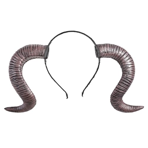 Ldabrye Stirnband Halloween Haarreifen Schafhorn Stirnband Party Requisiten Kopfbedeckung Karneval Requisiten Haarband Haarschmuck für Frauen Mädchen von Ldabrye