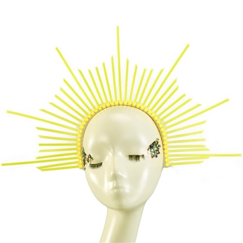 Ldabrye Stirnband Heiligenschein Krone Stirnband Göttin Kopfbedeckung Gothics Haarschmuck Spiked Diademe Haarband Haarschmuck für Frauen Mädchen von Ldabrye