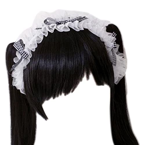 Ldabrye Stirnband Lolita Schleifen Haarband Lolita Kopfbedeckung Lolita Haarband Anime Dienstmädchen Cosplay Haarband Haarschmuck für Frauen Mädchen von Ldabrye