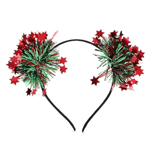 Ldabrye Stirnband Neujahr Party Cooles Kostüm Stirnband Weihnachten Kopfbedeckung Foto Requisiten Lametta Karaoke Party Kopfbedeckung Cosplay Zubehör Haarband Haarschmuck für Frauen Mädchen von Ldabrye
