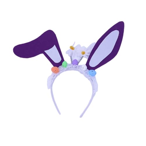 Ldabrye Stirnband Ostern Stirnband Haarstyling Haarband Blumenkopf Bopper für Ostern Spaß Rüschen Spitze Haarband Kopfschmuck Haarband Haarschmuck für Frauen Mädchen von Ldabrye