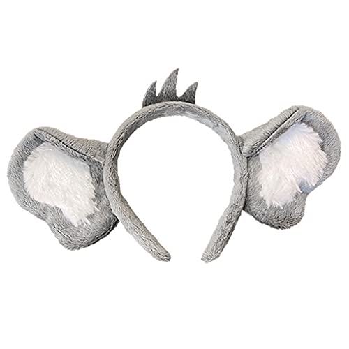 Ldabrye Stirnband Plüsch Haarreifen Flauschige Koala-Ohren Thema Party Performance Kopfschmuck Waschen Gesicht Stirnband Cosplay Haarschmuck Haarband Haarschmuck für Frauen Mädchen von Ldabrye